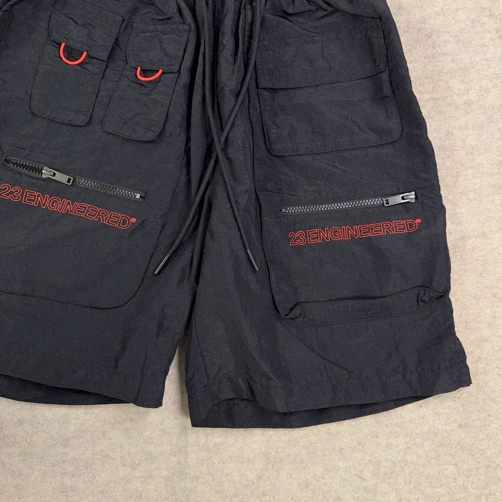 Jordan 23 Engineered Utility Cargo Shorts Loose Mens M Black Nylon CN7298-011